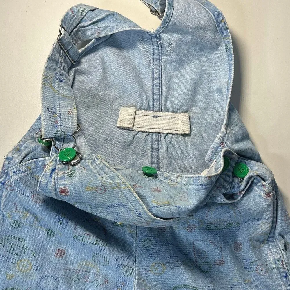 Vintage OshKosh B’Gosh Vestbak Bib Overalls 2T Vehicles